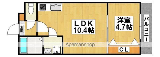 TKアンバーコート浜寺Ⅲ(1LDK/1階)の間取り写真