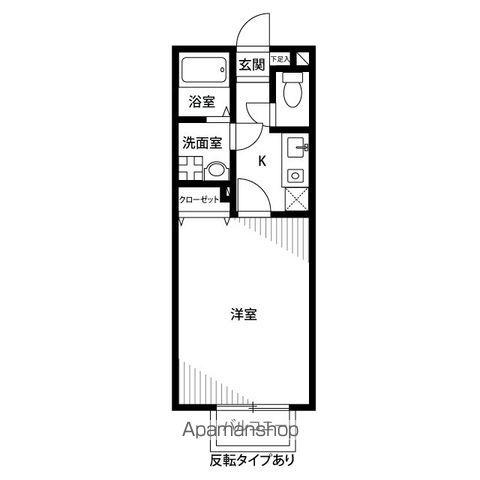 アムールPOIRER(1K/2階)の間取り写真