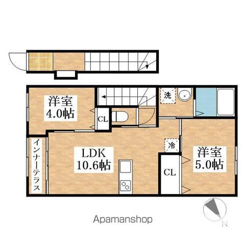 コンフォートマルエⅠ(2LDK/2階)の間取り写真