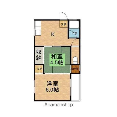 オリーブ羽倉崎(2K/2階)の間取り写真