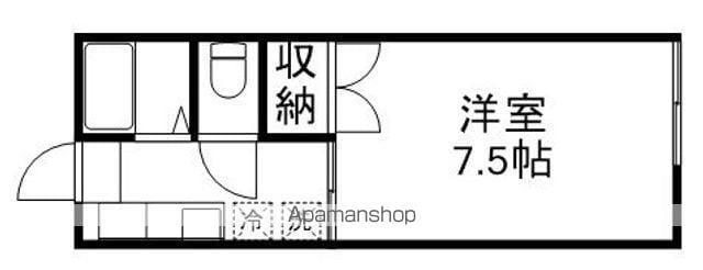 ベルゾーネ吉成(1K/2階)の間取り写真