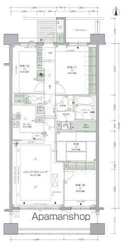 クリオレミントンヴィレッジ国立 7階階 間取り