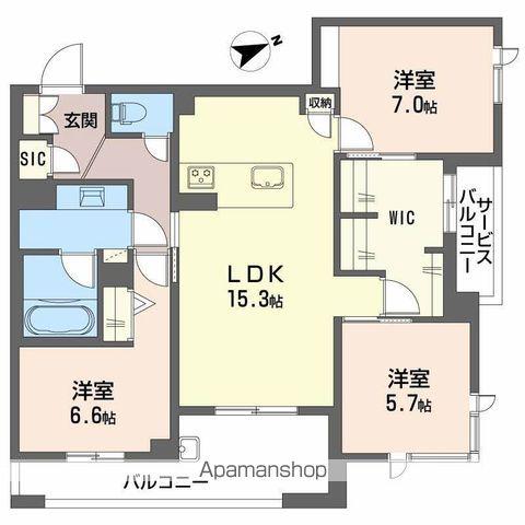 アルテーヌ浜寺元町(3LDK/2階)の間取り写真