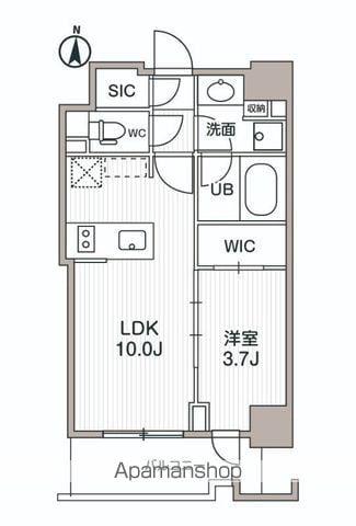 シーズンフラッツ両国サウス(1LDK/2階)の間取り写真