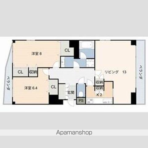 アビタシオン泉(2LDK/8階)の間取り写真