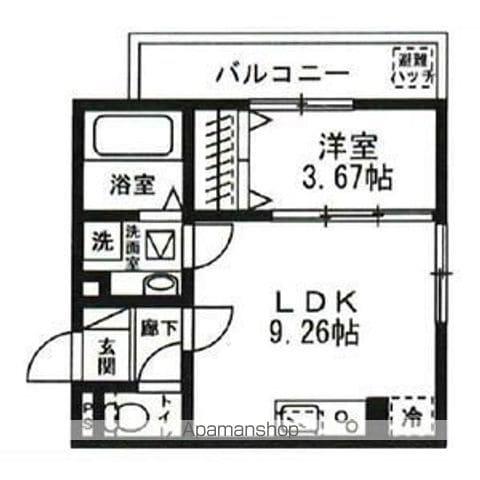 CAPITAL COURT(1LDK/1階)の間取り写真