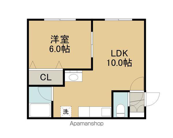 レインボーハウスファンタジー(1LDK/1階)の間取り写真