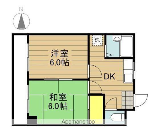 萩原ハイツ(2DK/2階)の間取り写真