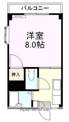 レジェンシーⅠ(1K/1階)の間取り写真