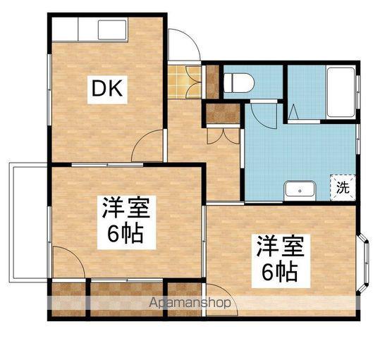 プランヴェール(2DK/1階)の間取り写真