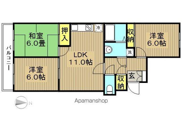 シェ・ソワ(3LDK/3階)の間取り写真