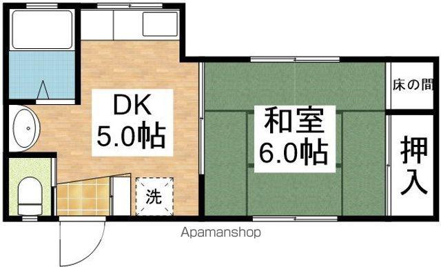 片淵丸尾ハイツE棟(1K/1階)の間取り写真