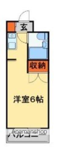 サンライズ柏(ワンルーム/1階)の間取り写真