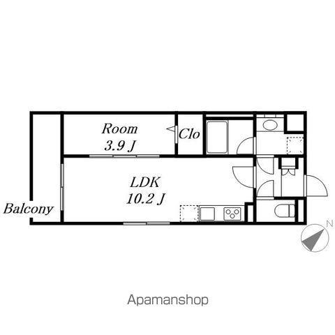 アイナ ルアナ ウル(1LDK/3階)の間取り写真