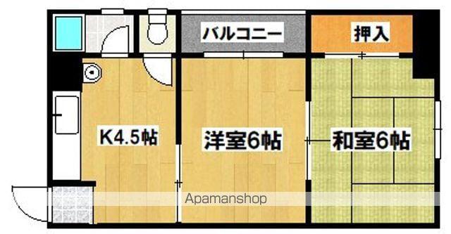 泉第2ハイツ(2K/4階)の間取り写真