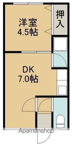 コーポいくた(1DK/1階)の間取り写真