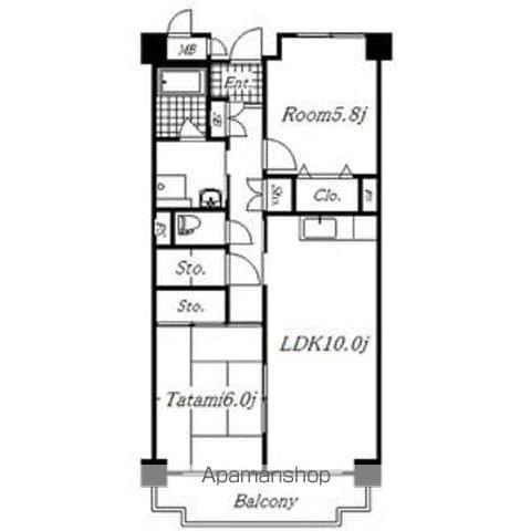 COZY・128(2LDK/3階)の間取り写真
