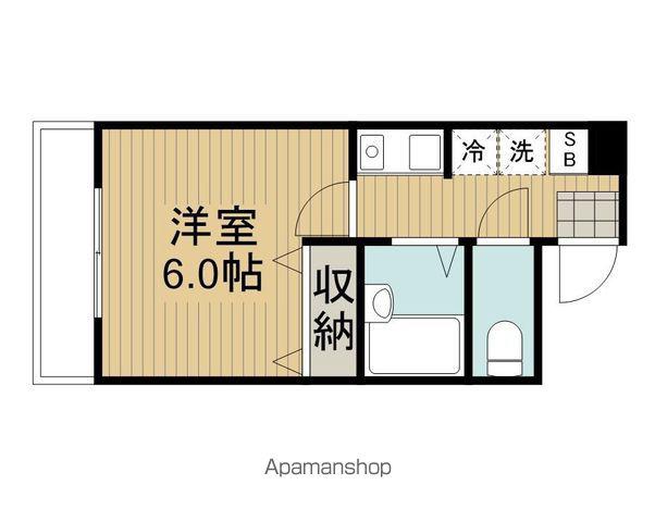 やまひろビル(1K/2階)の間取り写真