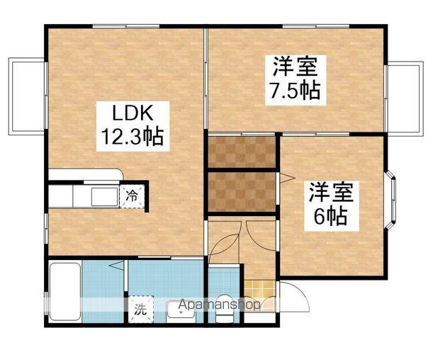コーポ・サンシャンA棟(2LDK/2階)の間取り写真
