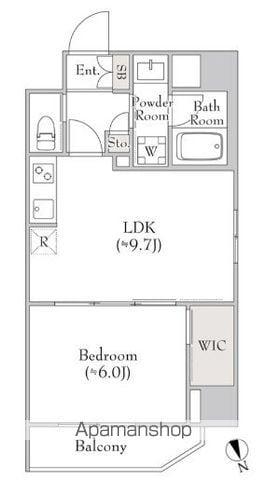 LUMIEC UN KITAUENO(1LDK/13階)の間取り写真
