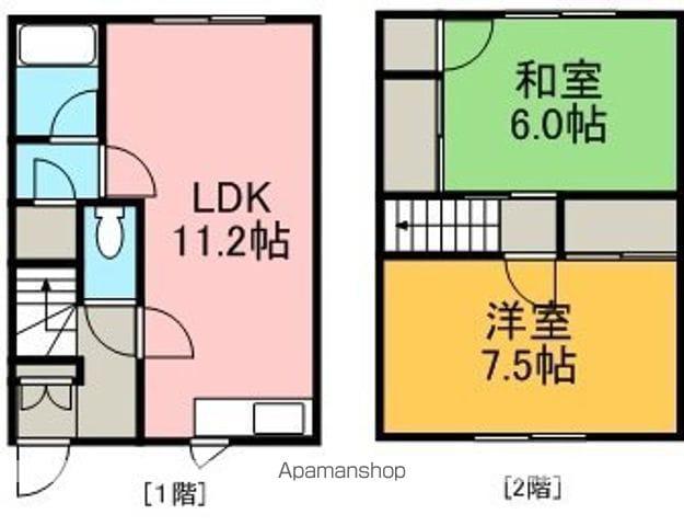 タウンハウスＢ(2LDK)の間取り写真