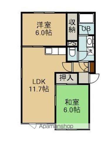 コーポラビリンス(2LDK/1階)の間取り写真