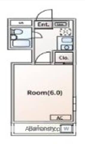 フラットイン蓮根(1K/1階)の間取り写真