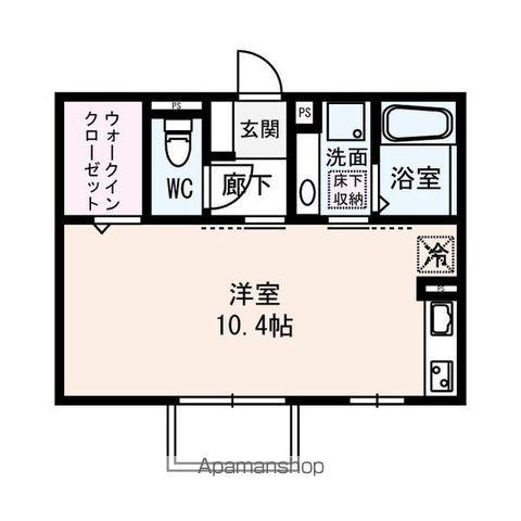 藤井ハイツ ナカヤシキ(ワンルーム/1階)の間取り写真