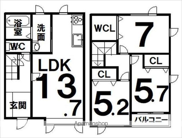 ＭＯＮＡＲＩ(3LDK)の間取り写真