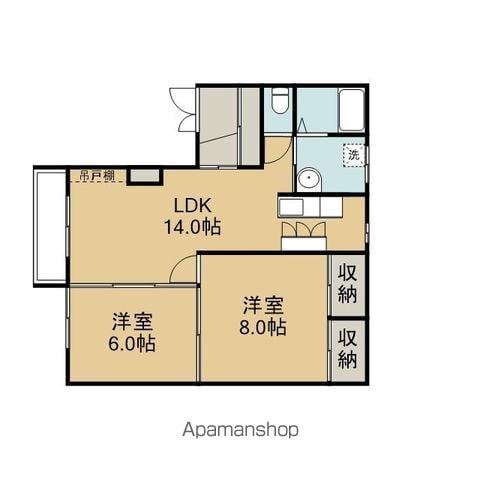 KST千歳ーB(2LDK/2階)の間取り写真