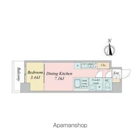 ARTIZA金山(1DK/7階)の間取り写真