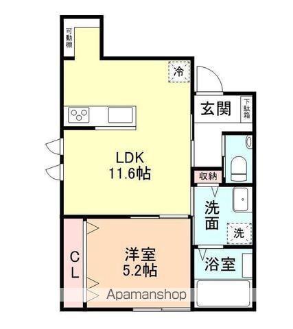 ナチュラルヴィレッジ太閤山(1LDK/2階)の間取り写真