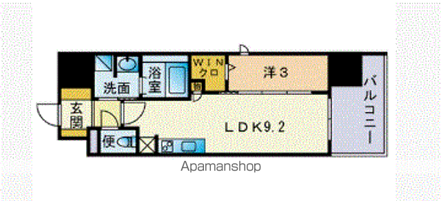 アトリオフラッツ大博町(1LDK/5階)の間取り写真
