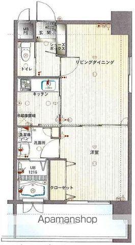 エンクレスト天神南Ⅱ(1LDK/14階)の間取り写真