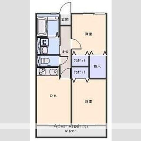ドミール小幡(2LDK/2階)の間取り写真