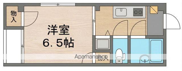 鉄建ビル(1K/3階)の間取り写真