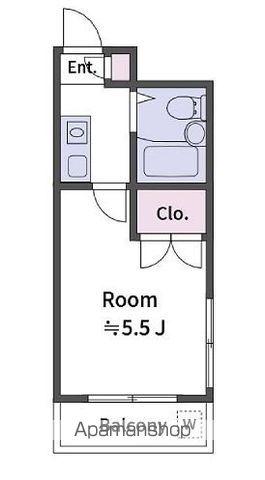 ダイヤマンション(1K/2階)の間取り写真