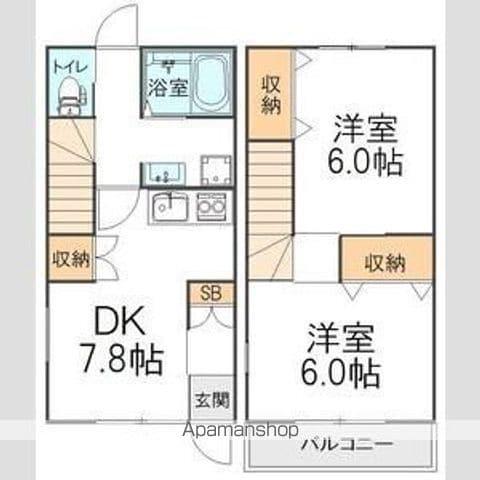 メゾンウエスト(2DK)の間取り写真