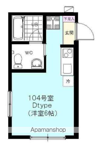 タスティ阪東橋(ワンルーム/1階)の間取り写真