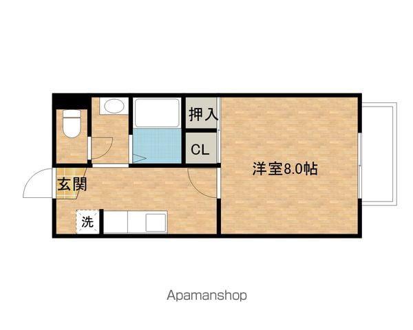 サンフレッシュ(1K/1階)の間取り写真