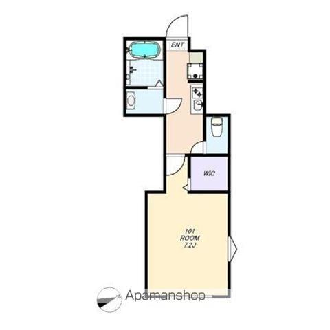 クレオ桜台(1K/1階)の間取り写真