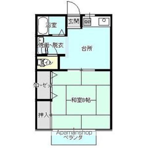 サンシャイン藤田(1DK/2階)の間取り写真