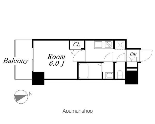 ディアレイシャス名古屋浄心(1K/14階)の間取り写真