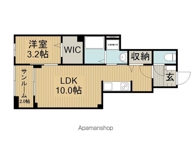 フィールドヒル 茅野(1LDK/1階)の間取り写真