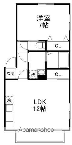 八千代台西アーバンハイツ(1LDK/1階)の間取り写真