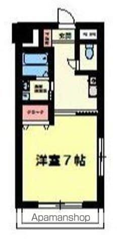 宇田川柏ビル(1K/6階)の間取り写真