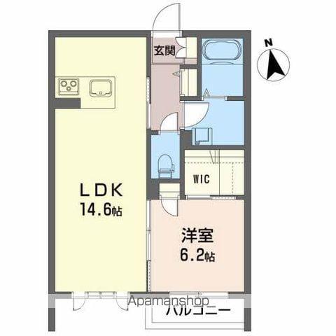 プランドール・アイⅡ(1LDK/1階)の間取り写真