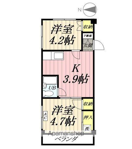 焼肉伊藤園(2K/2階)の間取り写真