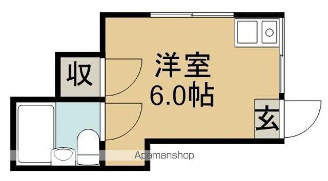 第一望月ハウス(ワンルーム/1階)の間取り写真