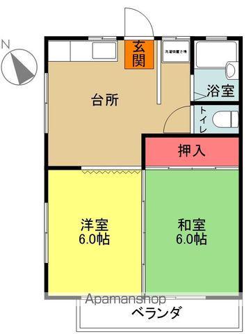 ミースエリーゼ(2DK/1階)の間取り写真